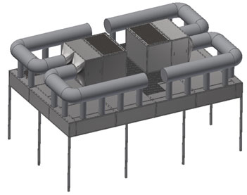système de contrôle de particules à flux laminaire dans des espaces sans enceinte